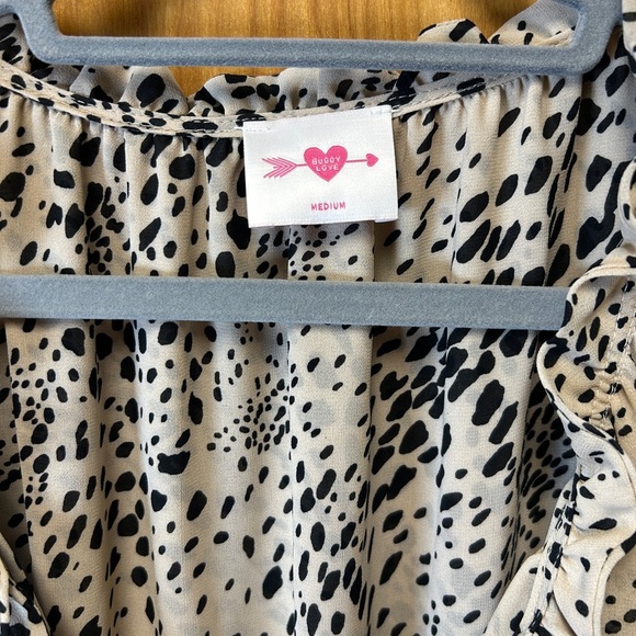 Buddy Love Black and Cream Leopard Dress - Picture 3 of 3